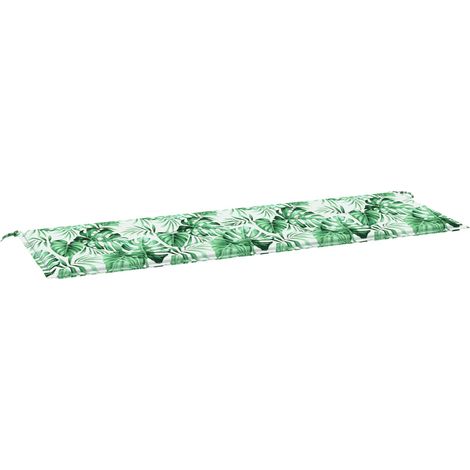 Maison Exclusive - Coussin de banc Motif feuille 150 x 50 x 3 cm Tissu Oxford