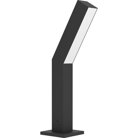 Piantana Esterno Moderna Ugento Alluminio Nero Policarbonato Bianco Led