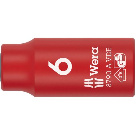 Vaso  de  punta  8790  A  VDE  1/4  pulgadas  SW  6mm  L.41mm  WERA (1/5)