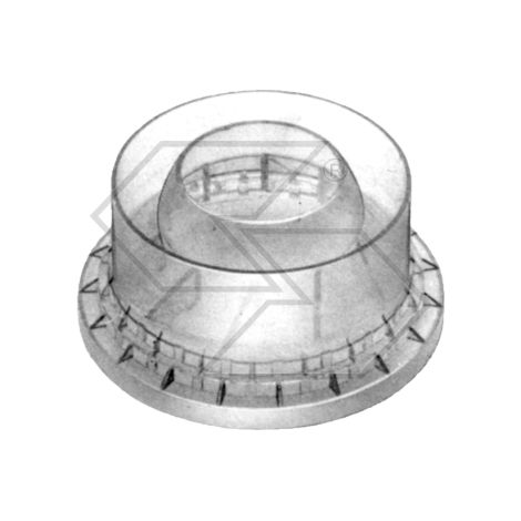 Parte trasparente in plastica per prefiltro a ciclone per motore ACME ADN 37-43