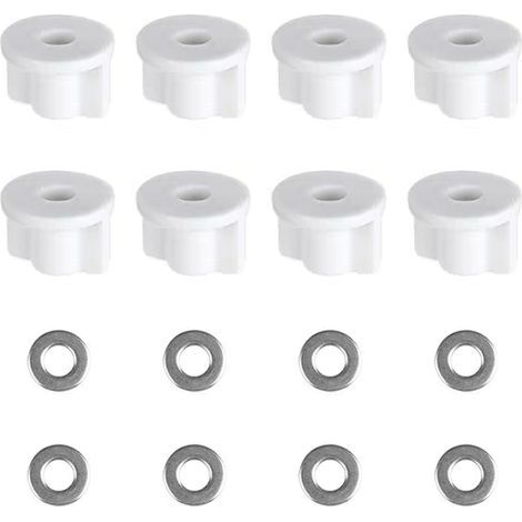 Lot de 8 rondelles de fixation pour abattant de WC - Fixation de rechange pour abattant de WC (1/5)