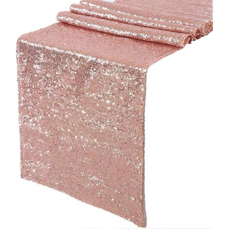 Sparkly Rose Gold Table 12X71 Inch for Wedding Party Table Cloth-- (1/5)