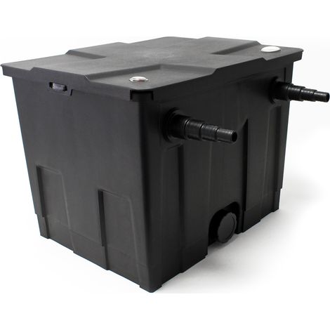 Wiltec Komplettset: CBF-350 Teichfilter bis 12000 L Teichfilteranlage, NEO10000 Teichpumpe 10000l/h 80W, CUV-236 Teichklärer 36W, 25m Teichschlauch 25 mm, HJ-943 Springbrunnen 800l/h 16W (1/4)