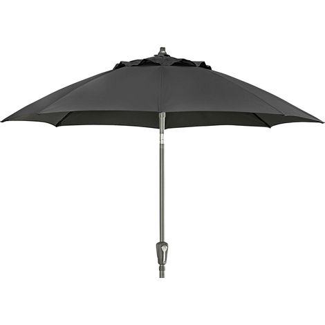 Parasol en aluminium/polyester Gris foncé Ø 220 cm Hauteur 227 cm (1/5)