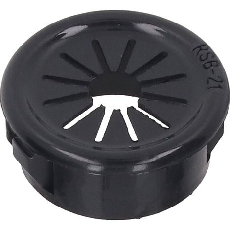 Lot de 200 passe-câbles à fixation stable, résistants au feu, isolés PA66, à boucle, cache-trou pour câble, noir, diamètre intérieur du trou : 20,6 mm / 0,81 po (1/5)