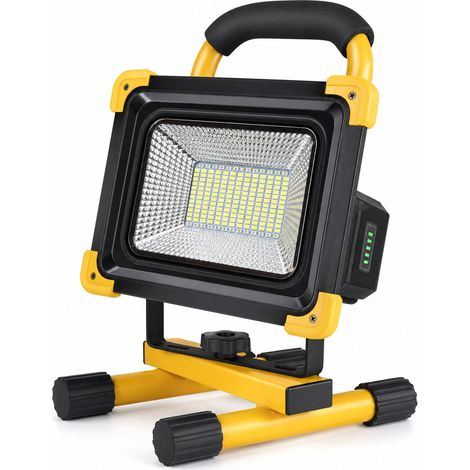 Wiederaufladbarer LED-Strahler mit Fernbedienung Baustelle Camping (1/5)