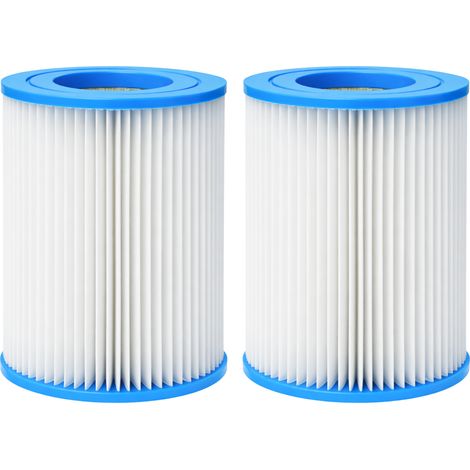 Cartouche Filtre Piscine Type 2/Type II [Lot 2] Compatible Bestway 58094 Flowclear Pompes 530-800 GPH (2006-3028 L/h) 13,6 x 10,6 cm ® (1/5)