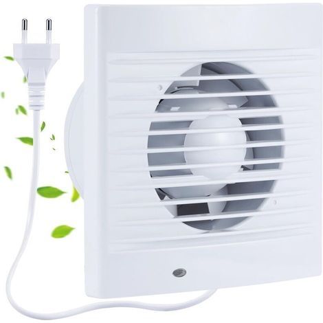 100mm VMC Salle de Bain. VMC Simple Flux. 120m³/h Extracteur Avec Clapet Anti Retour. 1m UE Prise pour Salle de Bain.Cuisine.Bureau.WC (1/3)