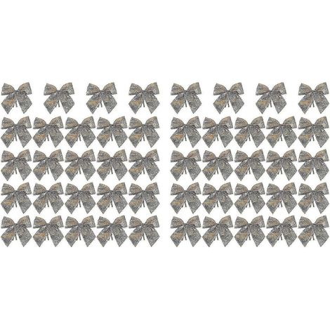 24pcs Décoration Ornement Noeud Noel Mignon (24pcs, Petite Or) (1/5)