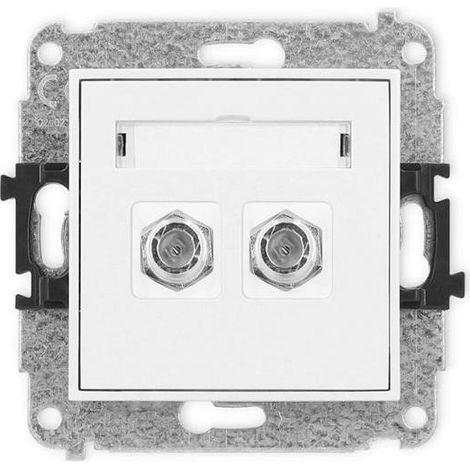 Decodificador karlik mini mechanism 2 tomas tipo F empotrable