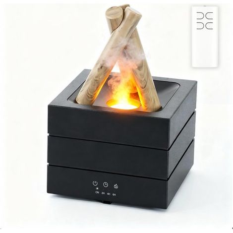 Humidificador con llama, difusor de aceites esenciales, mini difusor de aromaterapia con luz nocturna para la habitación. (1/5)
