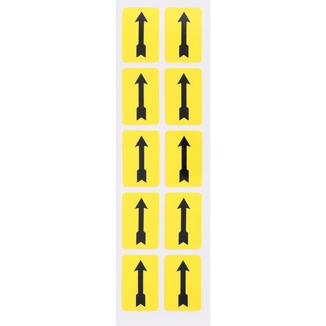 Autocollants Flèche Directionnelle en Pet Noir, Facile à Coller, Lot de 10 Pièces, pour Gymnase et Entrepôt, Indicateur de Signalisation Clair (1/5)