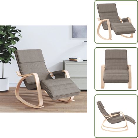 Schaukelstühle - Living Schaukelstuhl Taupe Stoff (1/5)