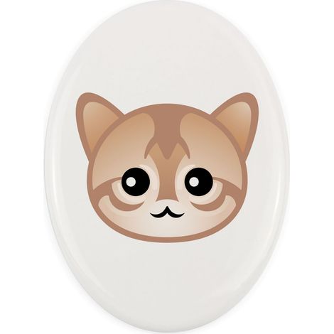 Singapura - piastrella in ceramica per tomba con grafica e iscrizione di Art-Dog (1/4)