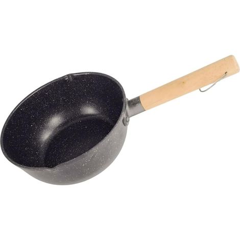 Poêle antiadhésive de 18 cm en métal, compatible avec les plaques à induction, multifonctionnelle, idéale pour le lait et les soupes. (1/4)