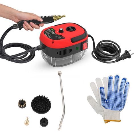 Zoternen Nettoyeur Vapeur 1500W, Nettoyeur Vapeur à Main, Réservoir d'eau de Grande Capacité, avec 3 Têtes de Brosse Réglables sur 6 Niveaux, Chauffage Rapide Nettoyeur Vapeur Multifonctionnel (1/5)