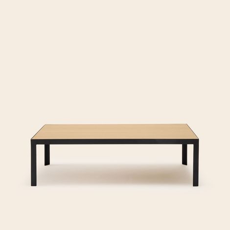 Table basse en Plateau en bois et piètement métal noir ORELIA