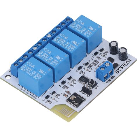 Module Relais 4 Canaux Bluetooth 2.4G, Panneau de Commande Sans Fil Anti-Interférence, Télécommande RF DC12V (1/5)