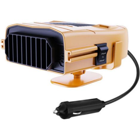 12V car heater, car defroster, 360° rotation, dual-purpose car heater, yellow defroster, 12V heater dashboard model (1/5)
