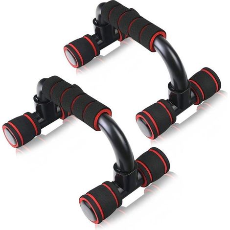 BelleRise - Poignées pour pompes, 1 paire de barres de pompes antidérapantes, accessoires d'entraînement pour salle de sport à domicile. (1/5)