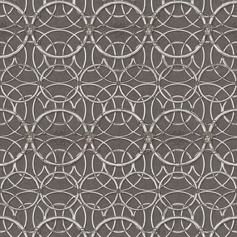 Barock Tapete Profhome 370495 Vliestapete glatt mit Ornamenten glänzend silber grau 7,035 m2