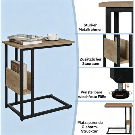 Table d'appoint étroite, petite table de canapé, table pour ordinateur portable (meuble seul) (1/3)