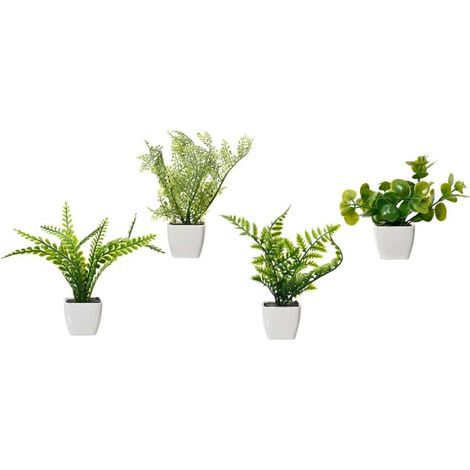 Kaemingk Piante Artificiali - Verde in Vaso Bianco - 20 cm (1/5)
