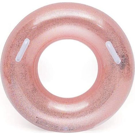 Bouée gonflable, jouet gonflable pour pool party, bouée ronde, canapé de piscine avec poignée, plus épaisse, bouée à paillettes, forme ronde gonflable (1/4)