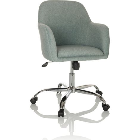 Siège de bureau / Siège pivotant / Chaise à coque SOLAO 300 Tissu menthe hjh OFFICE (1/5)