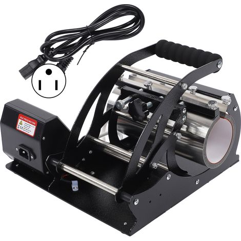 Presse à tasses multifonction sublimation, grand écran LCD, acier inoxydable, contrôle précis compte à rebours automatique, presse chaleur pour mug 110V prise US (1/5)