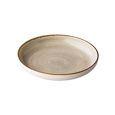 Assiette ronde profonde Jersey - grise - 265 mm - Finedine