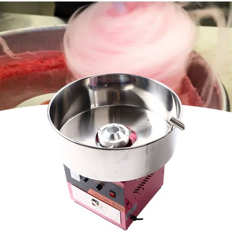 Máquina eléctrica automática y profesional para hacer algodón de azúcar con recipiente de acero inoxidable, incluye azucarero y cajón de almacenamiento para fiestas de cumpleaños. Enchufe europeo de 2 (1/5)