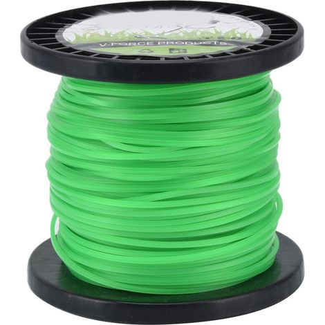 Trywise – Fil de coupe pour débroussailleuse, diamètre 2,0 mm, couleur verte, longueur 100 m (328,1 pi), résistant et adapté aux broussailles épaisses