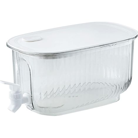 Distributeur De Boissons, Bouilloire Froide épaisse De Grande Capacité De Qualité Alimentaire, Anti-Fuite, avec Robinet pour la Maison, la Fête, -30 ℃-65 ℃(Blanc) (1/5)
