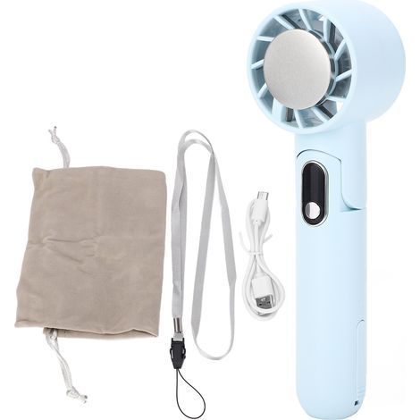 H8 Hands-Free Portable Fan with TEC Cooling Technology, 5 Speeds, Blue, 4000 mAh Battery (1/5)