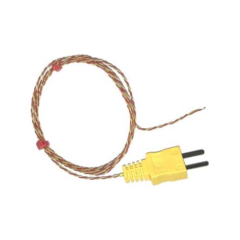 Thermocouple type K, L 3m, +260°C max à Fiche mâle miniature ( Prix pour 1 )