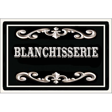 Plaque de porte en métal blanchisserie (1/2)