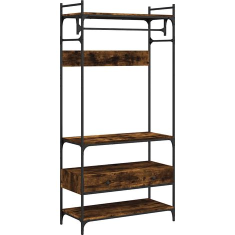 Maison Exclusive - Armadio Cassetti Rovere Fumo 89x39x184,5 cm Legno Multistrato (1/5)