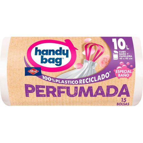 Abfalleimer für das Badezimmer Albal Handy Bag 10 L (45 x 45 cm) 15 Stück