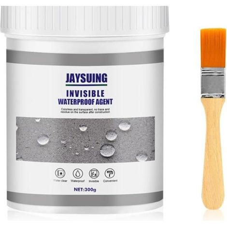 Revêtement imperméable transparent, scellant de 300 g, agent invisible pour salle de bain, béton, carrelage, toit, murs et bords 1PC (1/5)