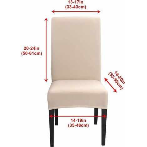 Juego de 4 fundas elásticas para sillas, fundas modernas y lavables universales para sillas de comedor, restaurantes y hoteles, diseño floral, color beige, 45-65 cm. (1/4)