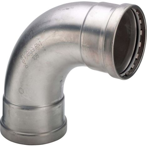 Viega Sanpress Inox XL 482602 88,9 mm, 90 °, acier inoxydable, SC-Contur