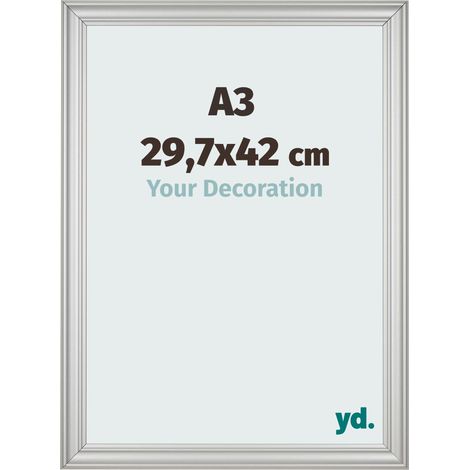 yd. - Cadre photo A3 29.7x42 - Argent Mat - MDF - Lazio (1/5)