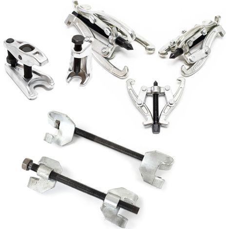 XPOtool Set de 7 piezas compresores de muelles con extractores de rótulas y de ruedas dentadas 355mm