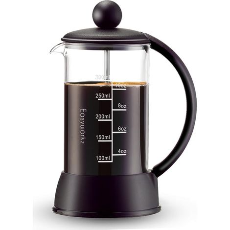 French Press Coffee Maker with Heat Resistant Borosilicate Glass, 350ml Espresso Coffee Maker (1/5)