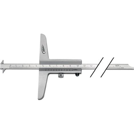 HELIOS PREISSER Calibrador de profundidad 200mm con barra de medición 8x3mm - 292501 (1/4)