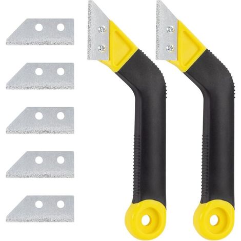 Grattoir À Coulis - Lame En Acier Inoxydable - Pour Retrait De Mortier Sur Carrelage - Lot De 2 (1/5)