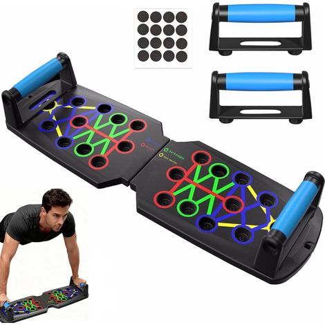Push Up Board 14 in 1 Multifunctionele Pushup Stands systeem voor Mannen Vrouwen, Draagbare Push Up Bar, Man Gym Krachttraining Push up handvatten voor vloer, professionele thuis Spier Oefening (1/5)