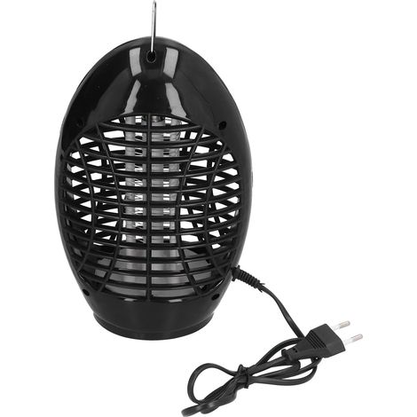 Ortviai Lampe Électrique Anti-Moustiques Noire Suspendue HY-1002A Sans Rayonnement – 4 W, ABS, 23 x 14,8 x 10 cm
