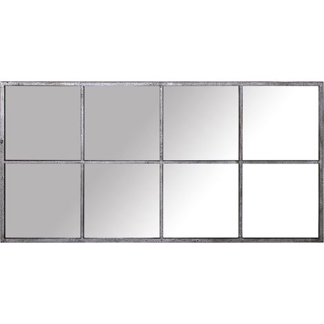 Miroir Mural en métal Noir et argenté 80 x 2 x 160 cm (1/3)